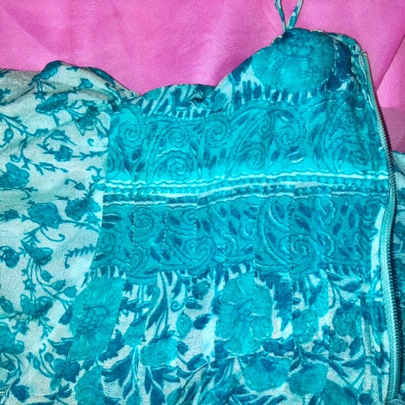 1960s/1970s RARE Raksha Hindimp London Saks Fifth Avenue 100% silk caftan - Picture 7 of 15